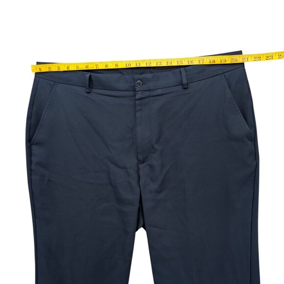 Greg Norman Chino Golf Pants Mens Navy Blue Flat Front Straight Leg Size 40x30 - Picture 8 of 12